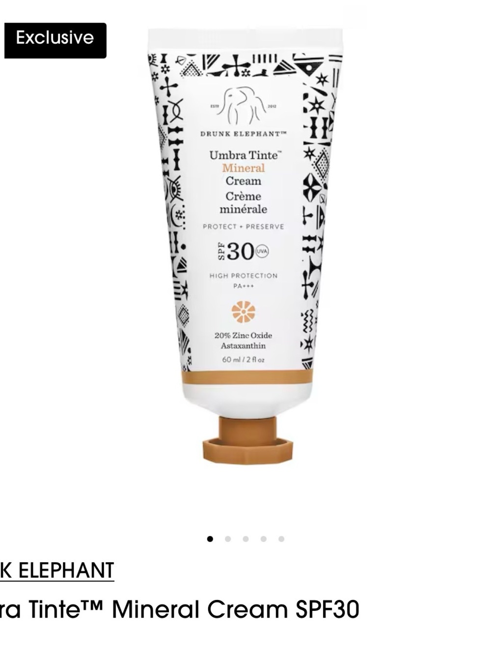 Drunk Elephant Umbra Tinte Mineral Cream SPF 30 - Beige